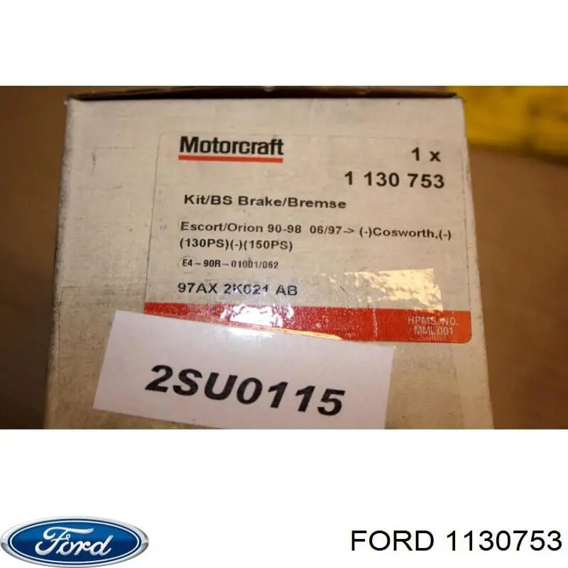 1130753 Ford колодки гальмівні передні, дискові