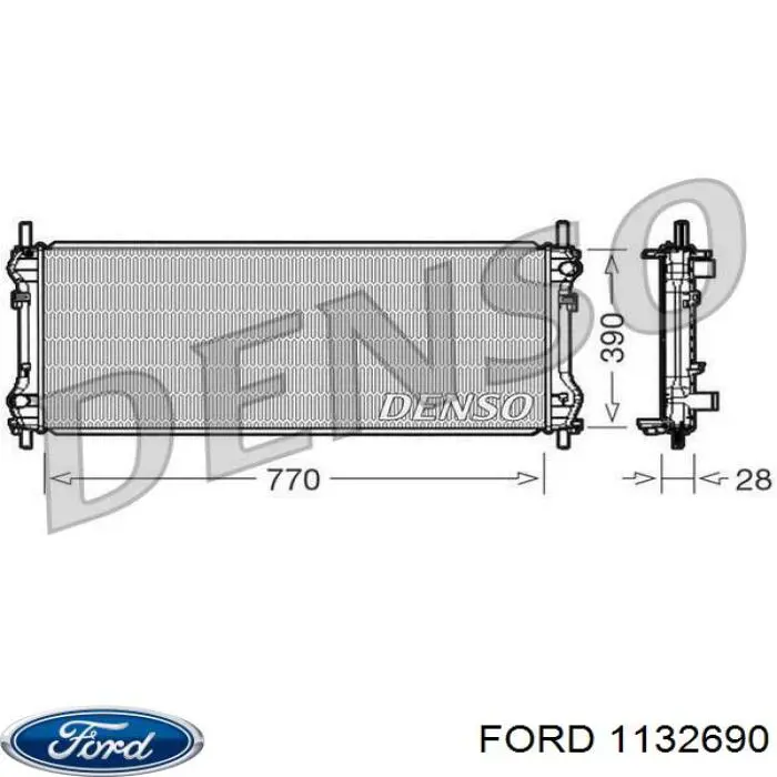 1132690 Ford радіатор охолодження двигуна