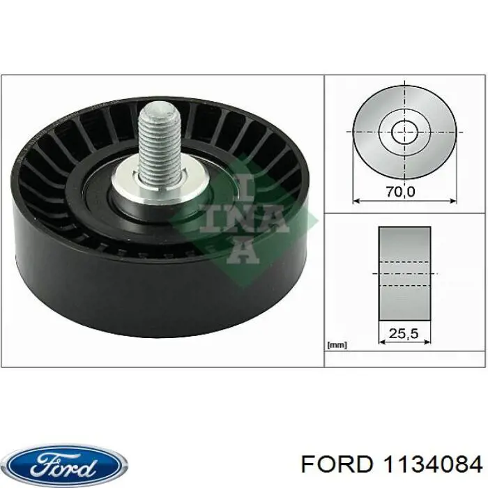 Ролик приводного ременя, паразитний Ford 1134084 ціна, від 14.76 USD