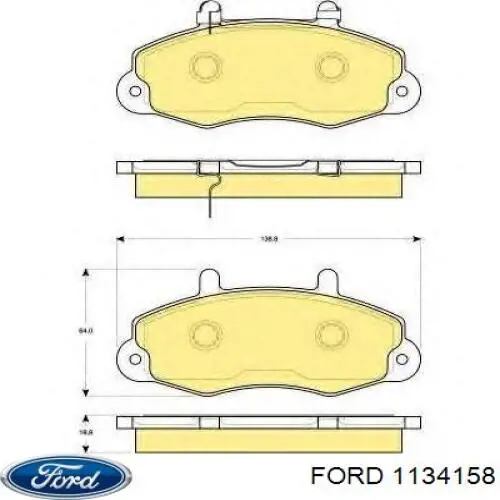 Купити 1134158 Ford Колодки гальмівні передні, дискові