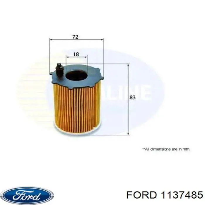 1137485 Ford фільтр повітряний