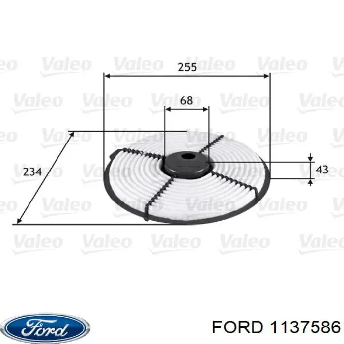 1137586 Ford фільтр повітряний