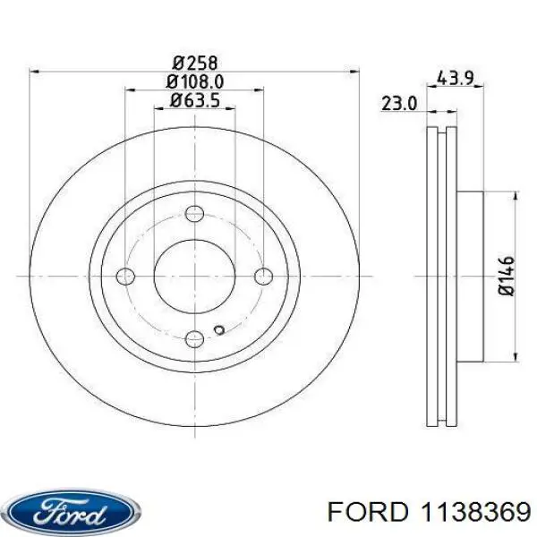 1323534 Ford Диск колесний
