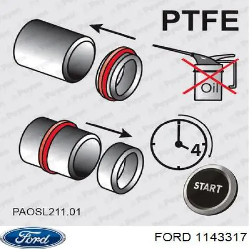 Сальник колінвала двигуна, задній Ford 1143317 ціна, від 24.03 USD