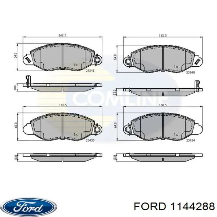 1144288 Ford колодки гальмівні передні, дискові