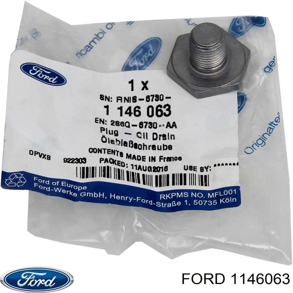 Купити 1146063 Ford Пробка піддона двигуна