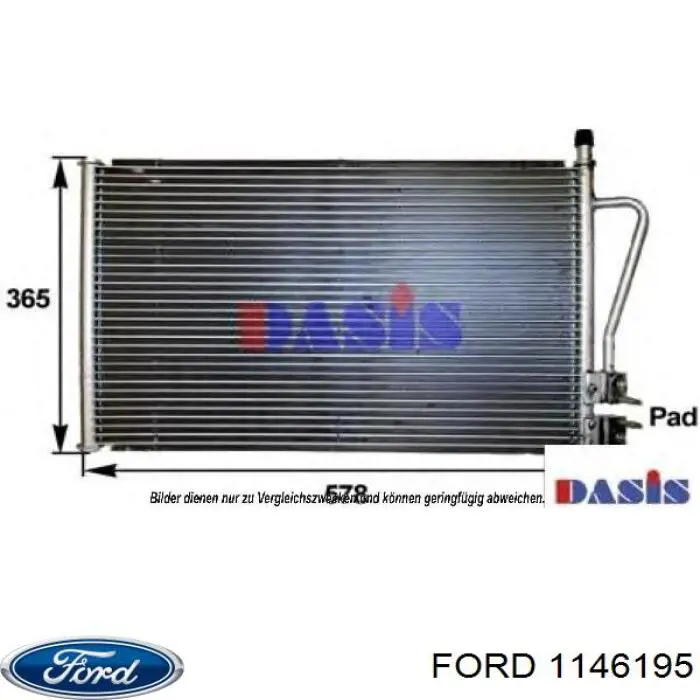 Купити 1146195 Ford Радіатор системи охолодження кондиціонера
