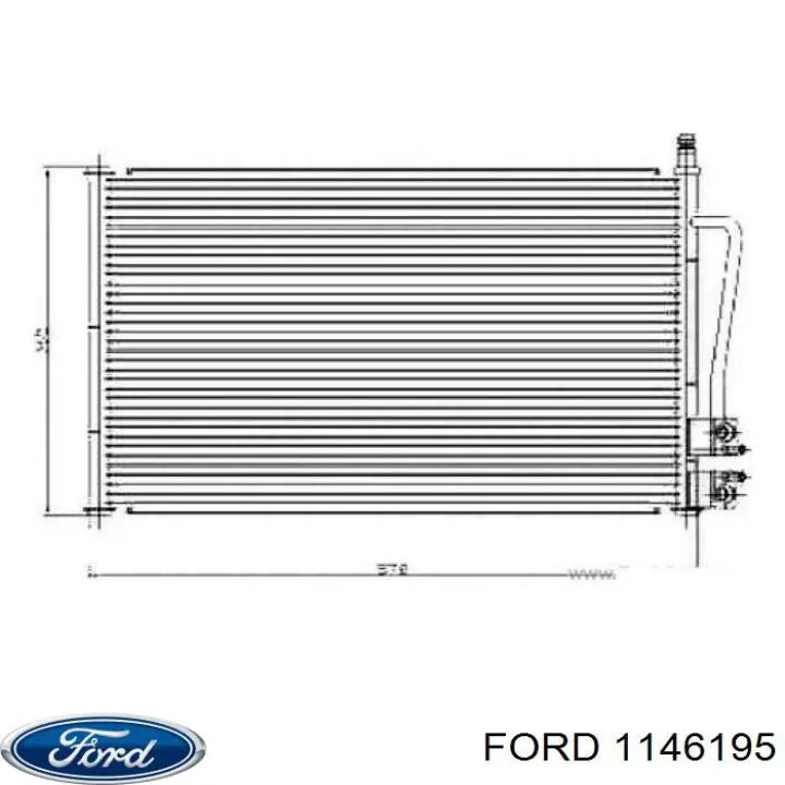 Радіатор кондиціонера 1146195 Ford