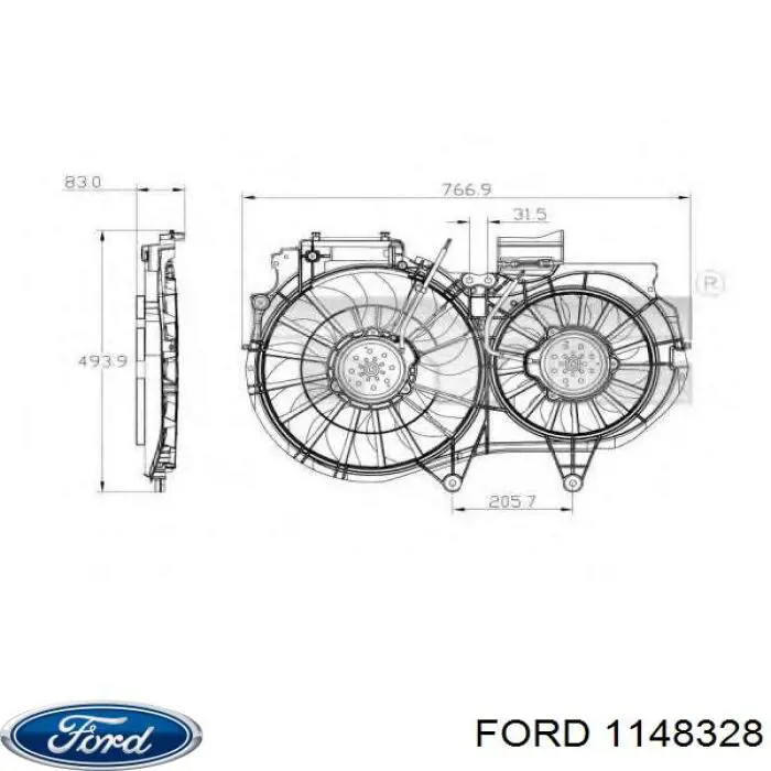Прокладка корпусу термостата 1148328 Ford
