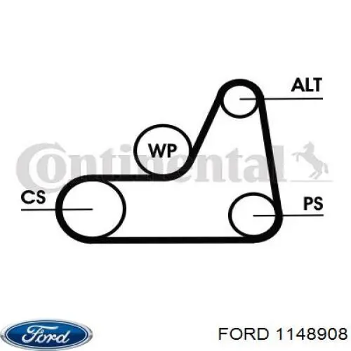 Ремінь приводний, агрегатів 1148908 Ford