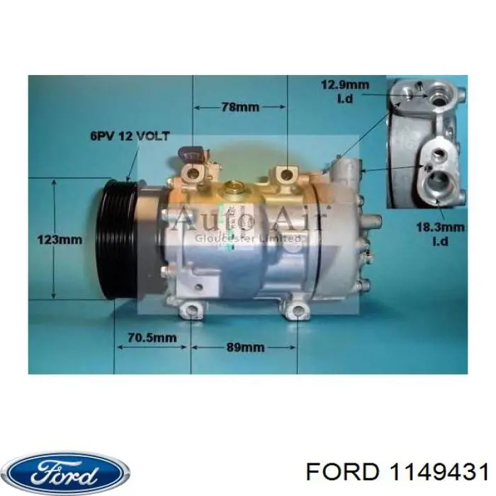 Компресор системи кондиціювання Ford 1149431 ціна, від 438.95 USD
