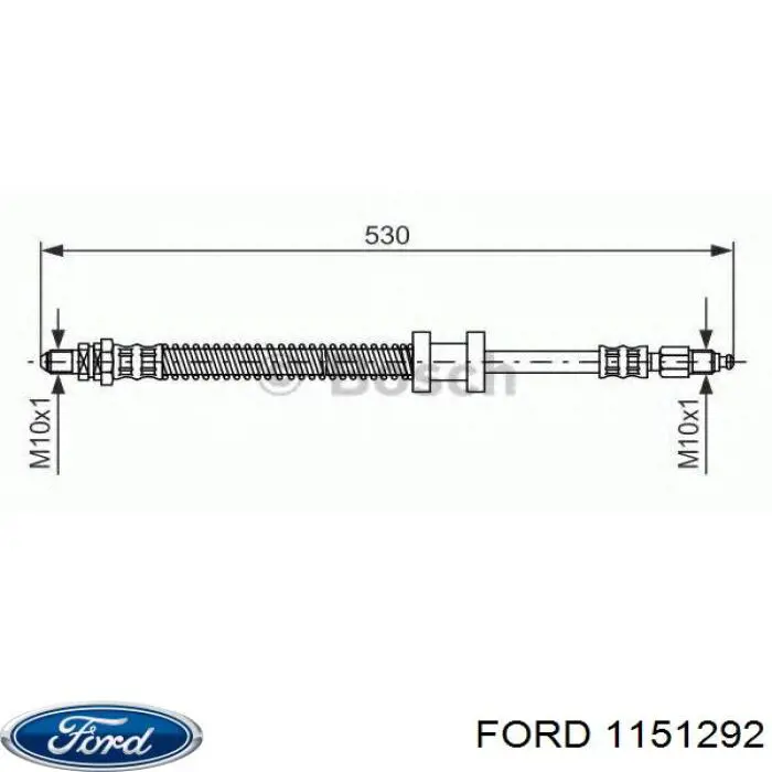 1151292 Ford Гнучка гальмівна трубка передня