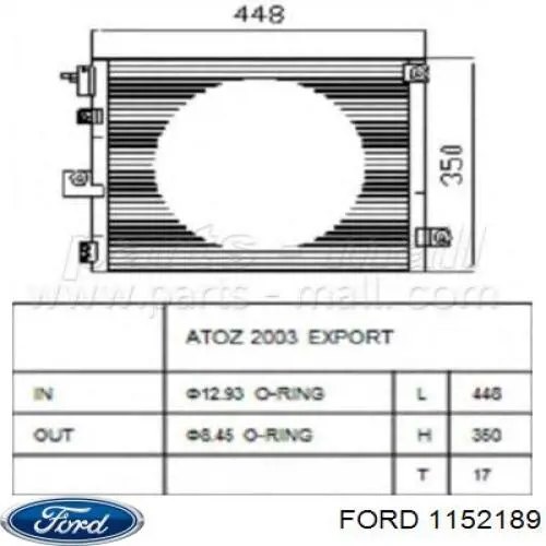  Ford 1152189 ціна, від 43.86 USD