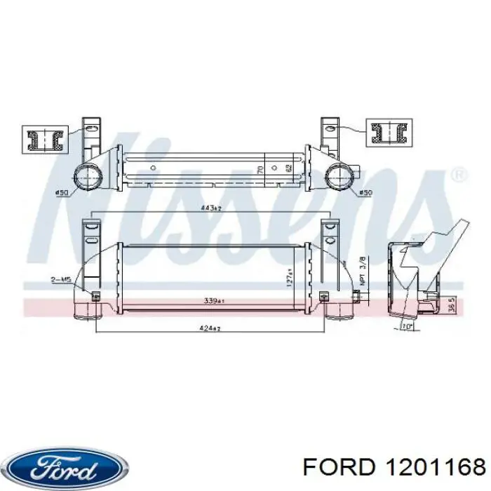 Система охолодження наддувочного повітря Ford 1201168 ціна, від 106.05 USD
