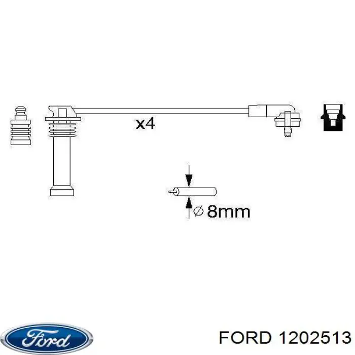 1202513 Ford дріт високовольтні, комплект