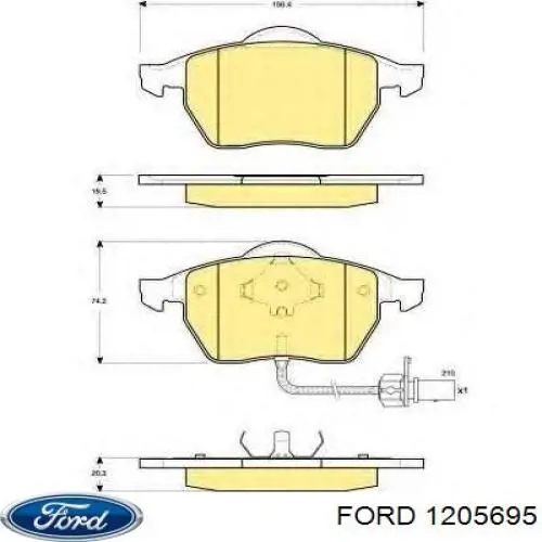 Тормозні колодки Ford 1205695