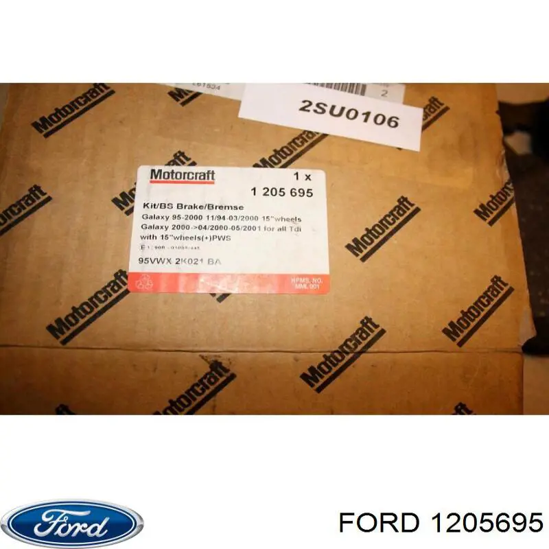 1205695 Ford колодки гальмівні передні, дискові