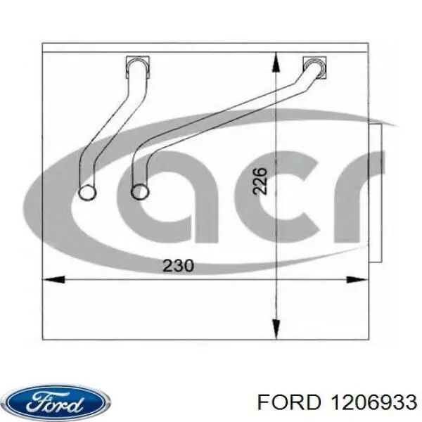 Випаровувач кондиціонера Ford 1206933 ціна, від 76.85 USD