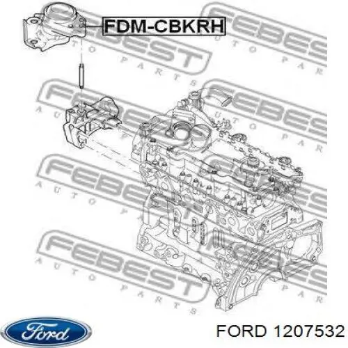 Права подушка двигуна Ford 1207532 ціна, від 44.04 USD