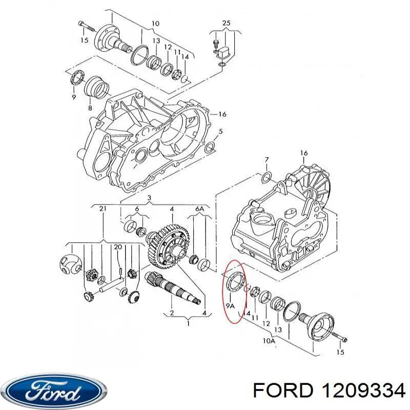 1119754 Ford сальник редуктора переднього моста