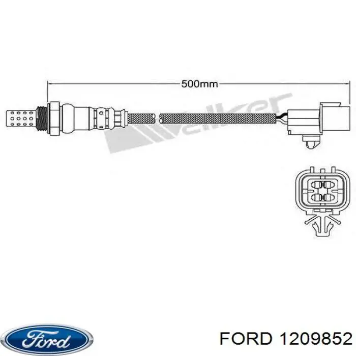 1209852 Ford Трос ручного гальма задній, правий/лівий