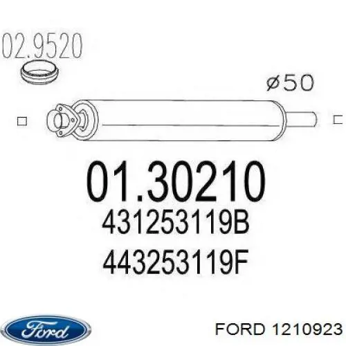 Купити 1210923 Ford Захисна решітка радіатора
