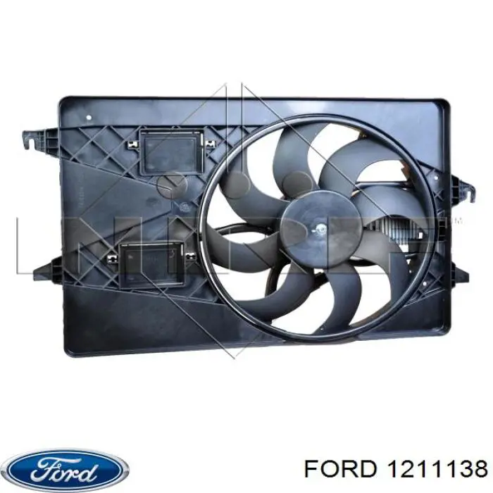 1211138 Ford дифузор радіатора охолодження, в зборі з двигуном і крильчаткою