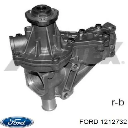 Купити 1212732 Ford Помпа водяна (насос) охолодження, в зборі з корпусом
