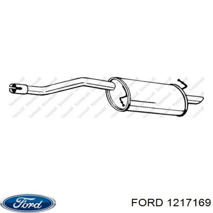 1027882 Ford Глушник, задня частина