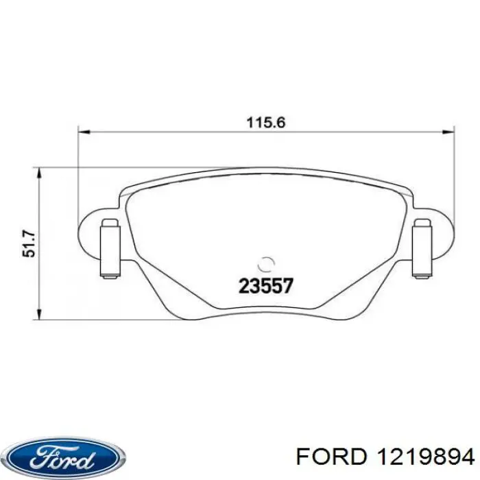 Колодки гальмові задні, дискові 1219894 Ford