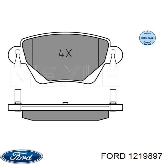 Задні гальмівні колодки Ford 1219897 ціна, від 41.44 USD