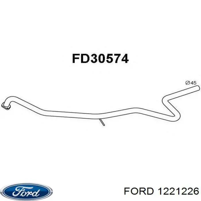 Глушник, передня частина Ford 1221226 ціна, від 29.56 USD