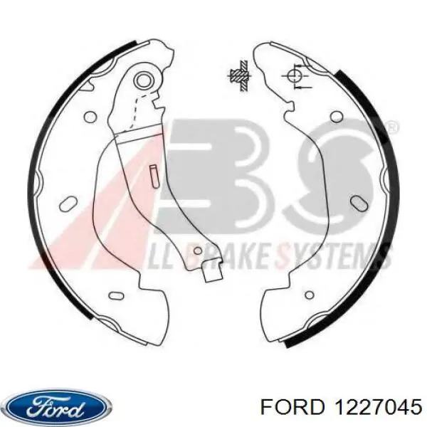Колодки гальмові задні, барабанні Ford 1227045 ціна, від 23.92 USD