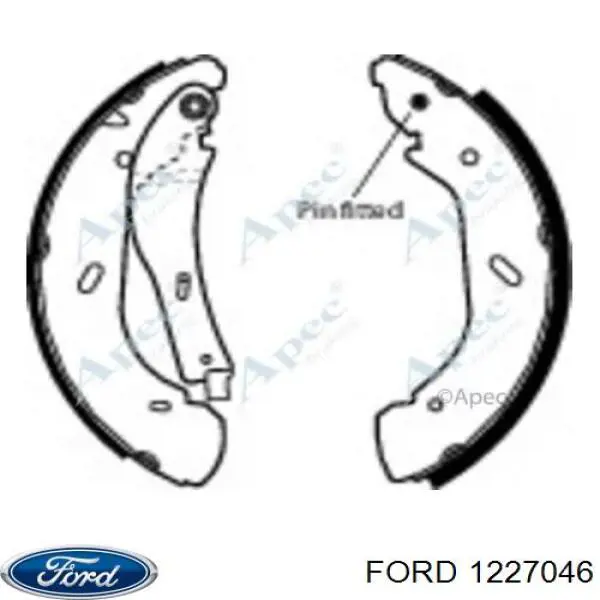 Колодки гальмові задні, барабанні 1227046 Ford