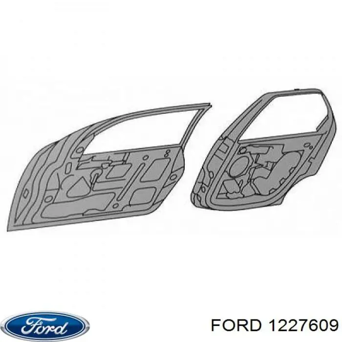 Двері передні, ліві Ford Fiesta VAN (Форд Фієста)