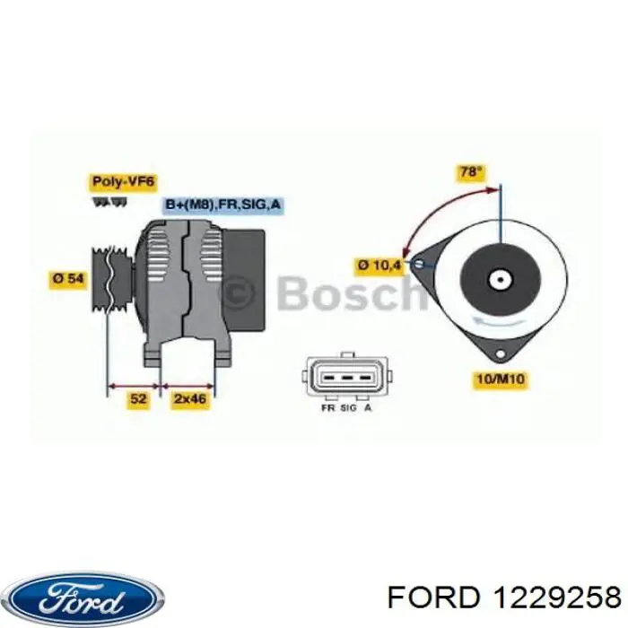 Купити 1229258 Ford Генератор