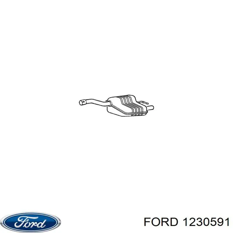 1341338 Ford глушник, задня частина