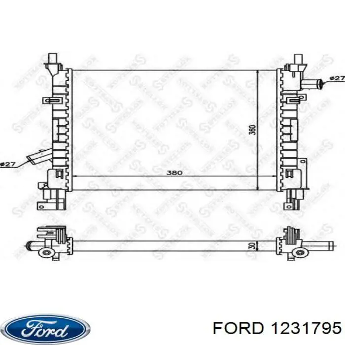 1S5H8L161BA Ford Радіатор охолодження двигуна