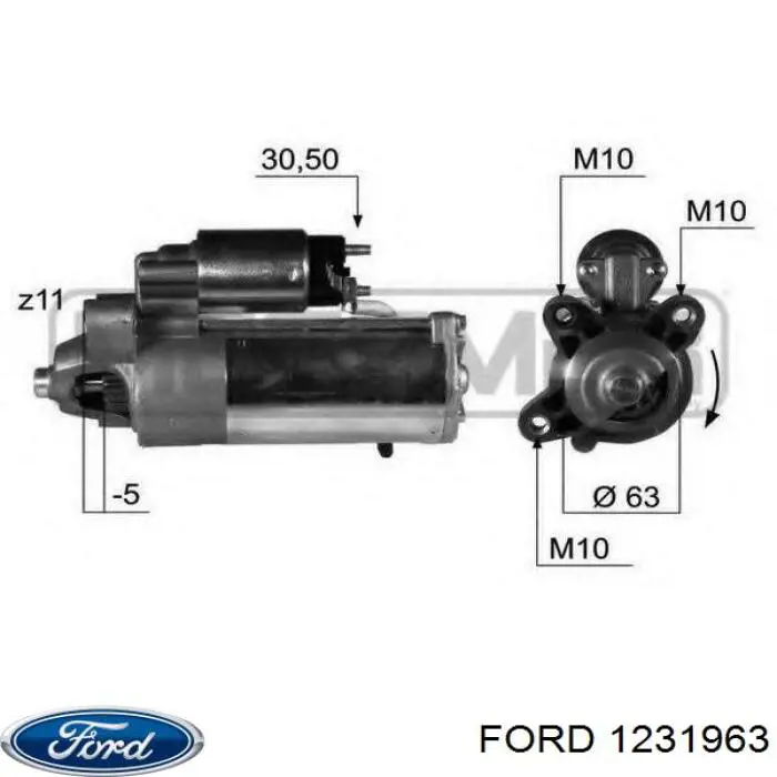Купити 1231963 Ford Стартер