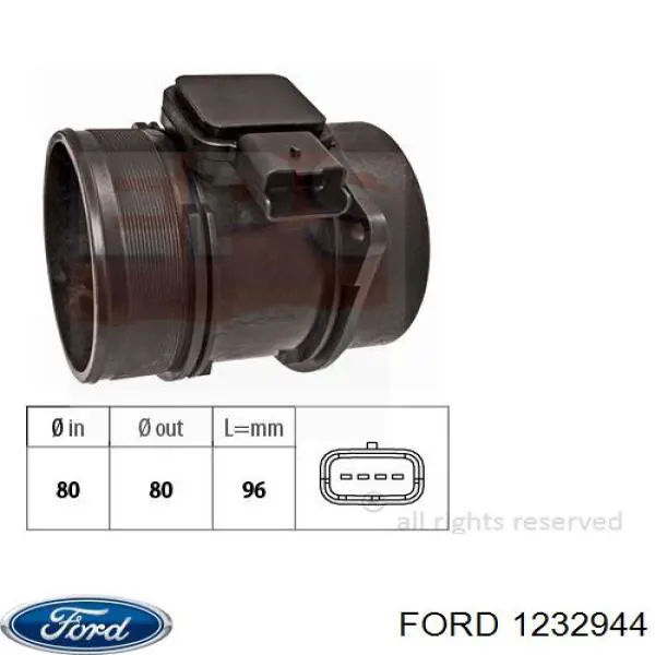 1232944 Ford Датчик витрати повітря