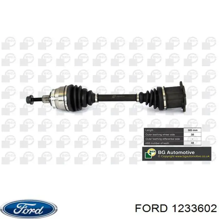 Привід передній лівий Ford 1233602 ціна, від 57.00 USD