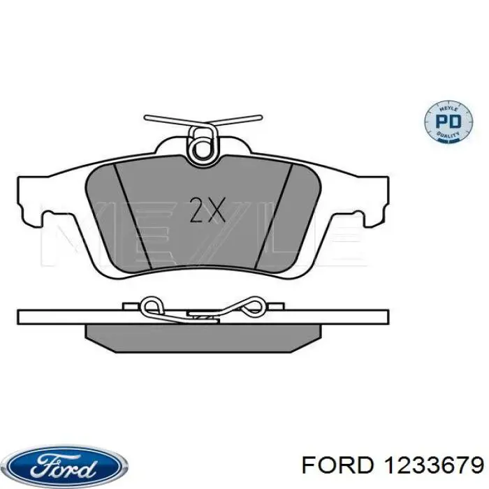 Задні гальмівні колодки 1233679 Ford