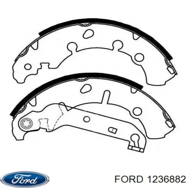 Купити 1236882 Ford Колодки гальмові задні, барабанні