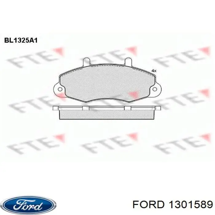 Купити 1301589 Ford Колодки гальмівні передні, дискові