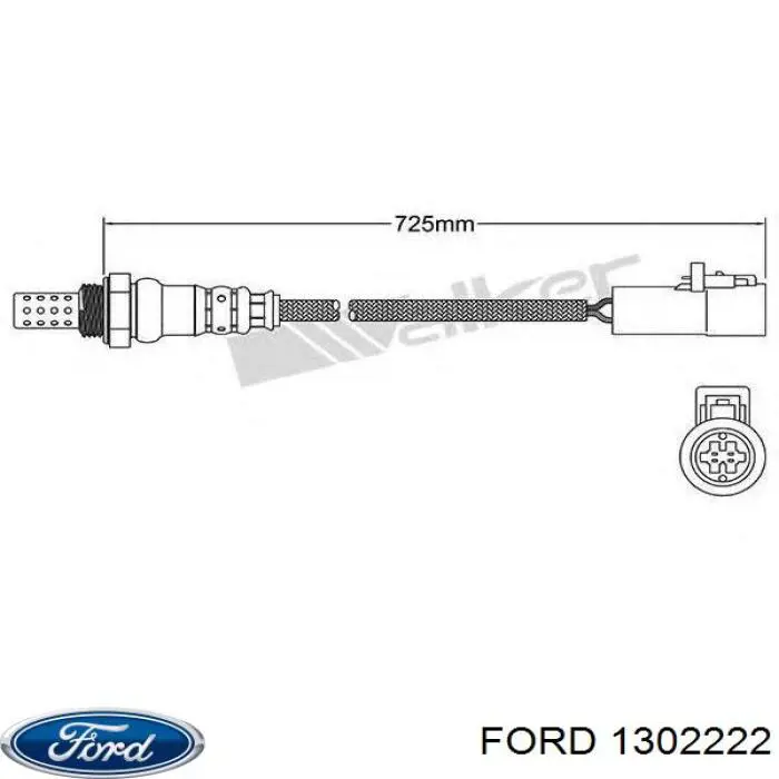 1302222 Ford лямбда-зонд, датчик кисню після каталізатора