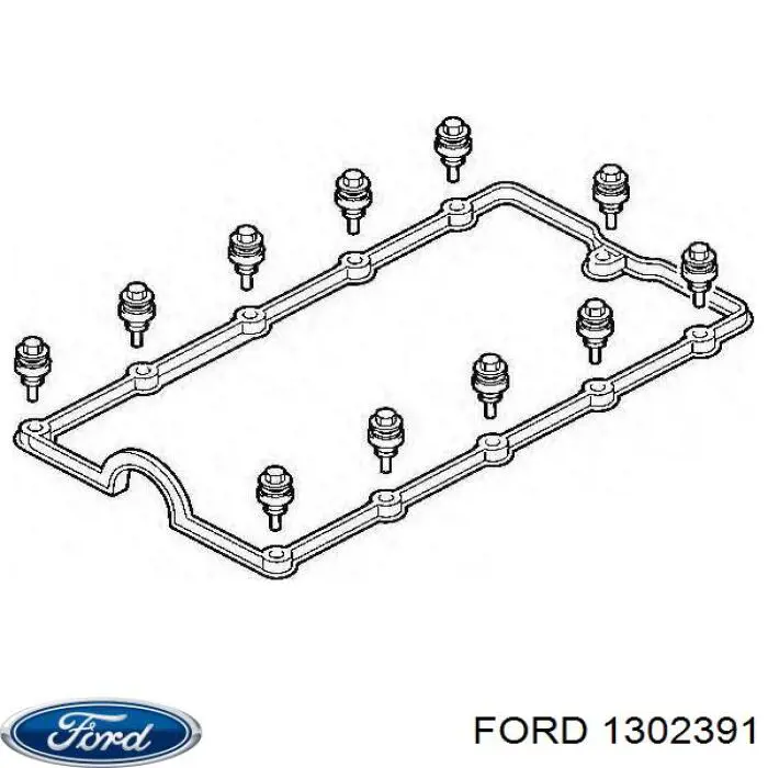Купити 1302391 Ford Термостат в корпусі