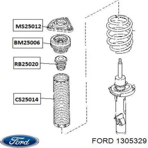 Пильник амортизатора переднього 1305329 Ford