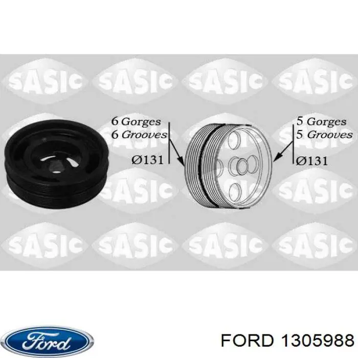 Шків колінвала (демпфер ) Ford 1305988 ціна, від 55.93 USD