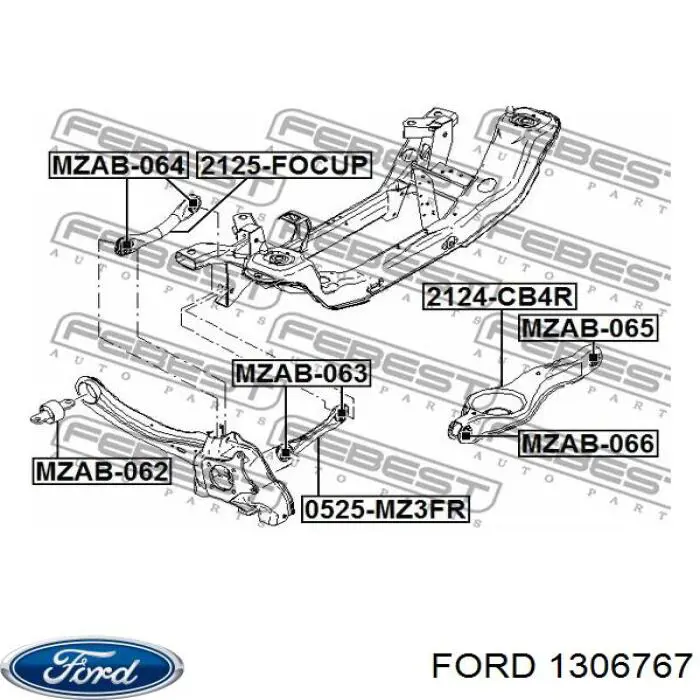 Важіль задньої підвіски нижній, лівий/правий Ford 1306767 ціна, від 25.89 USD