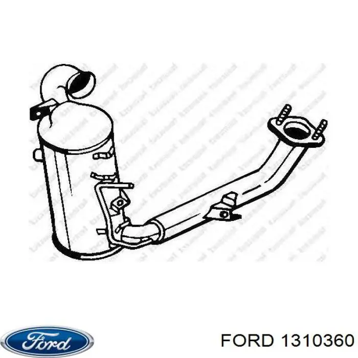 Конвертор-каталізатор (каталітичний нейтралізатор) 1310360 Ford